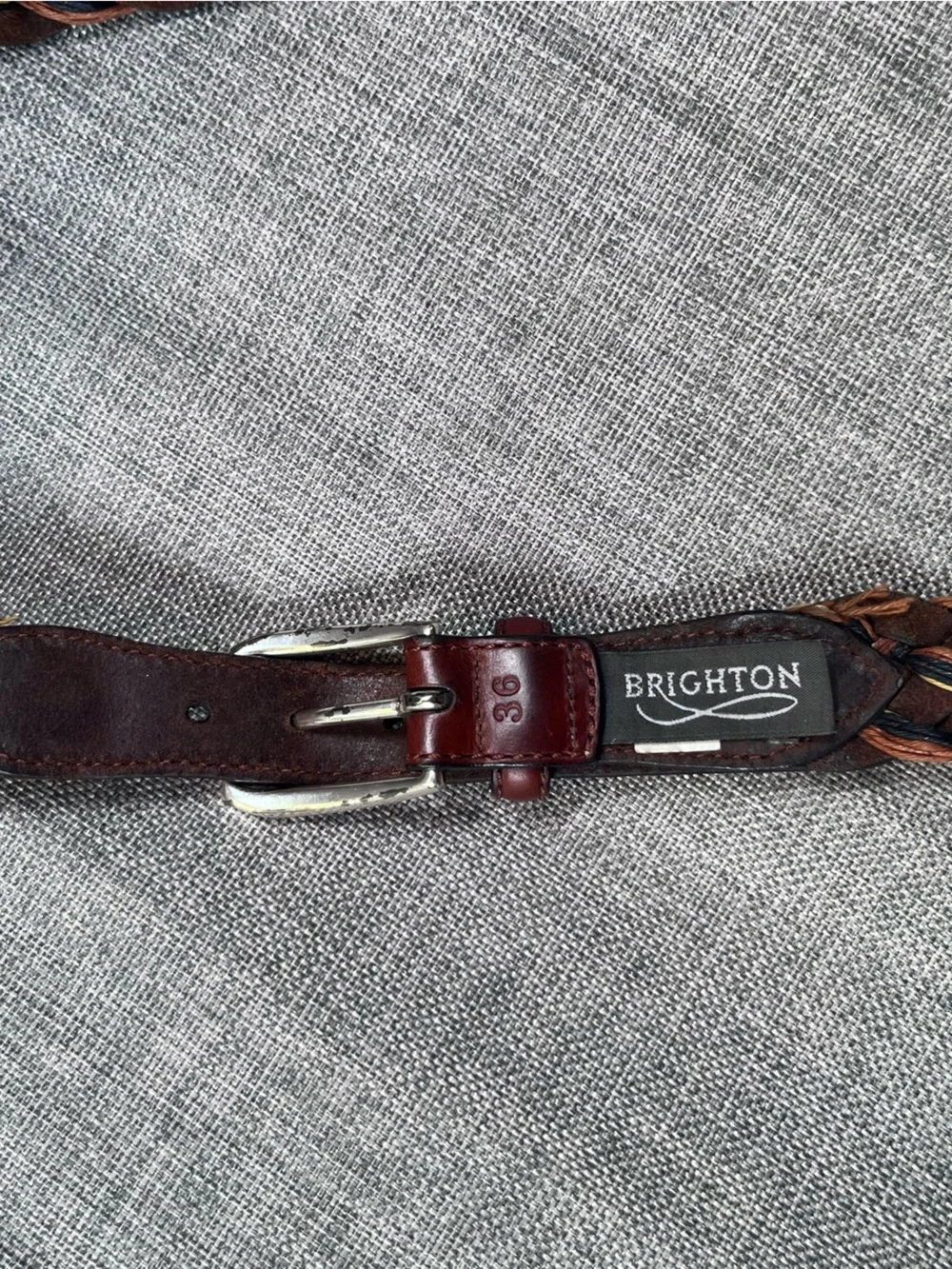Brighton Braided Leather Belt in Brown and Tan - Classic Casual Style